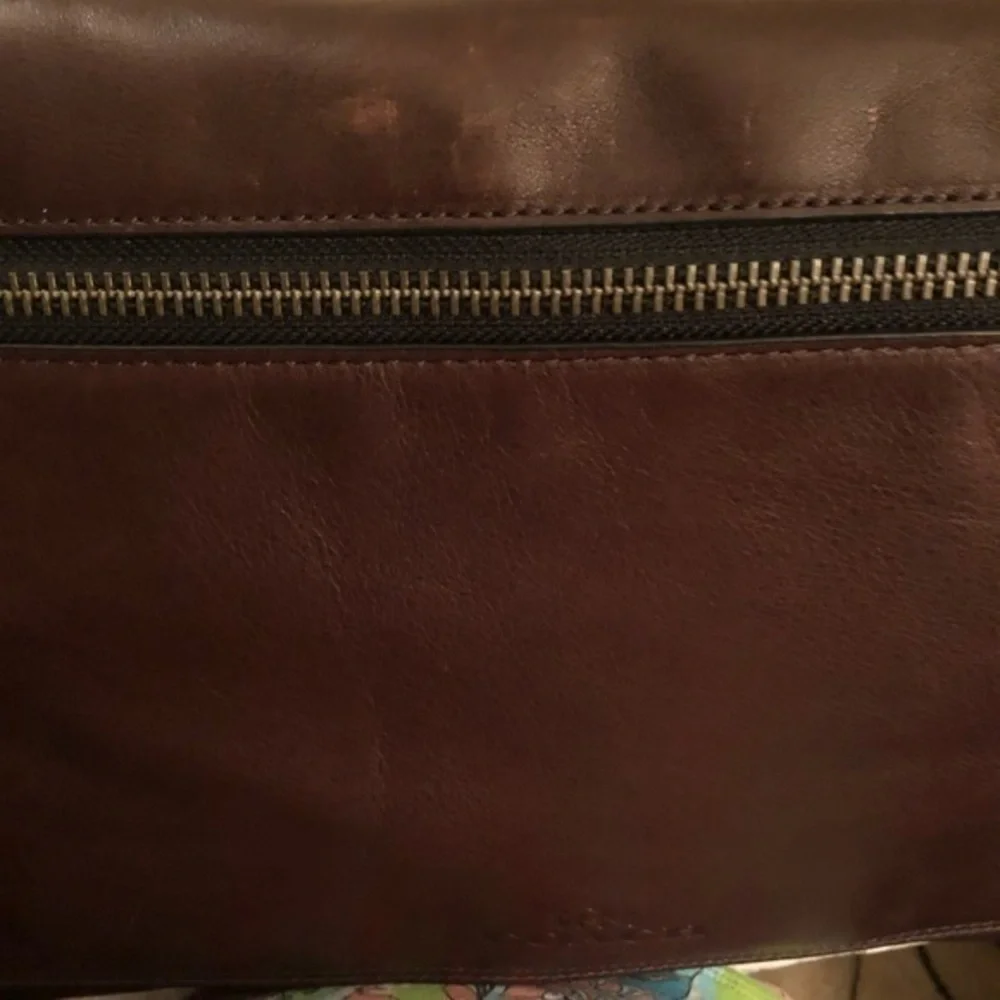Coach brown leather men’s briefcase laptop travel business bag